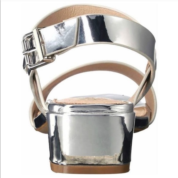Shelly's London Silver Sandal Heels - Picture 3 of 4